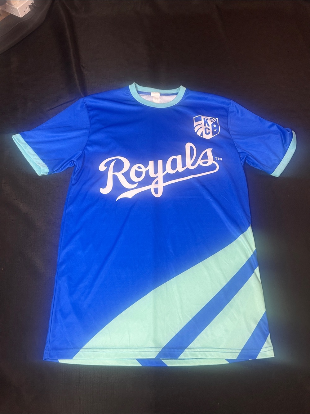 Royals KC Current Men’s Two-Tone Blue Athletic Jersey